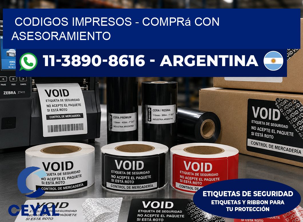Codigos impresos – Comprá con asesoramiento
