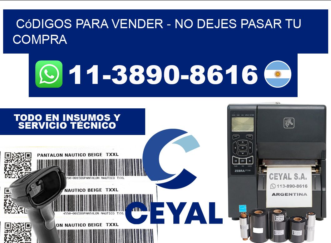 Códigos para vender - No dejes pasar tu compra