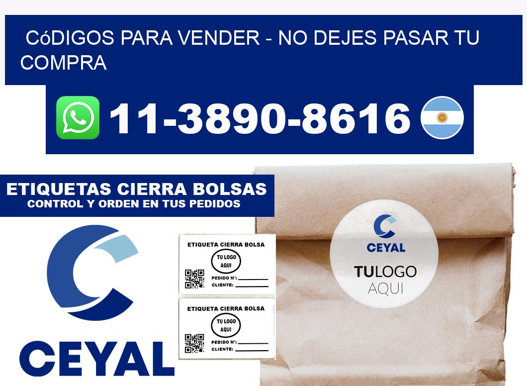 Códigos para vender - No dejes pasar tu compra