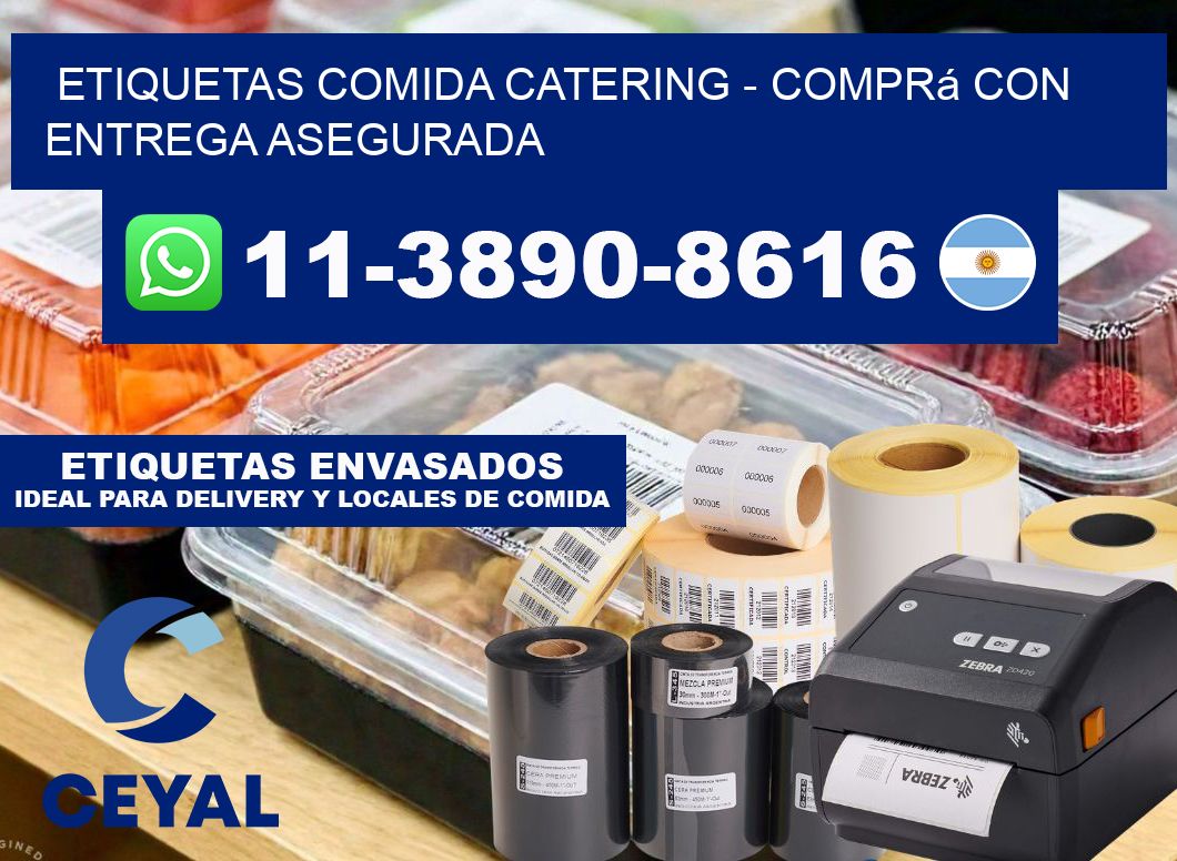 ETIQUETAS COMIDA CATERING - Comprá con entrega asegurada