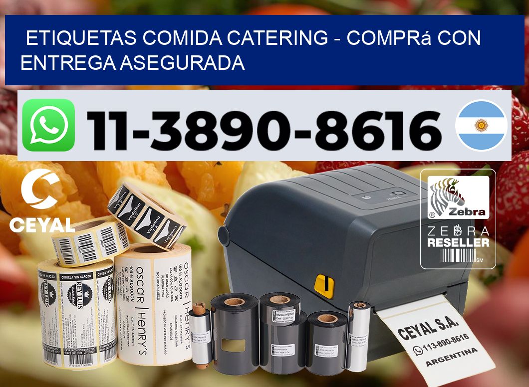 ETIQUETAS COMIDA CATERING - Comprá con entrega asegurada