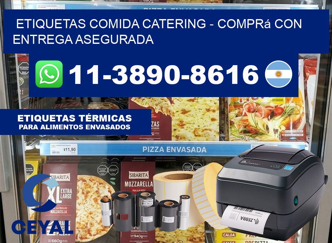 ETIQUETAS COMIDA CATERING - Comprá con entrega asegurada