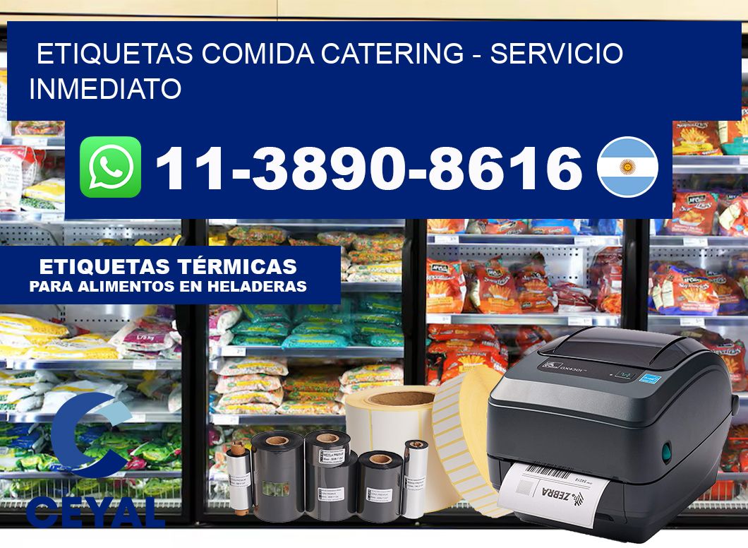 ETIQUETAS COMIDA CATERING - Servicio inmediato