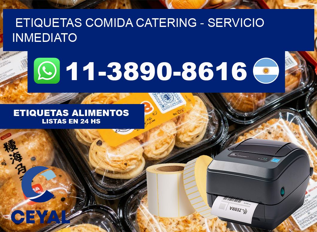 ETIQUETAS COMIDA CATERING – Servicio inmediato