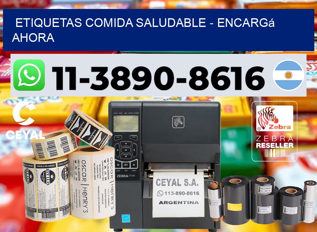 ETIQUETAS COMIDA SALUDABLE - Encargá ahora