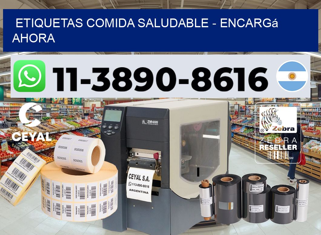 ETIQUETAS COMIDA SALUDABLE - Encargá ahora