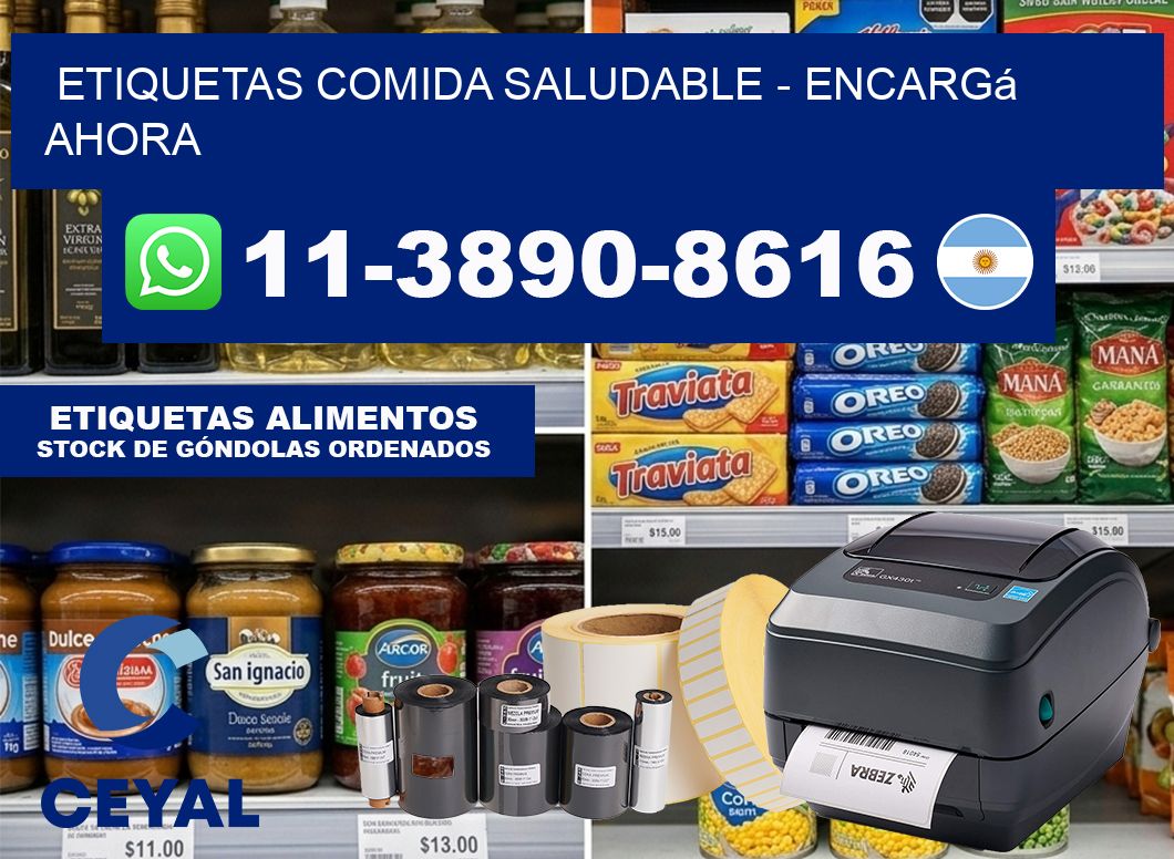 ETIQUETAS COMIDA SALUDABLE – Encargá ahora