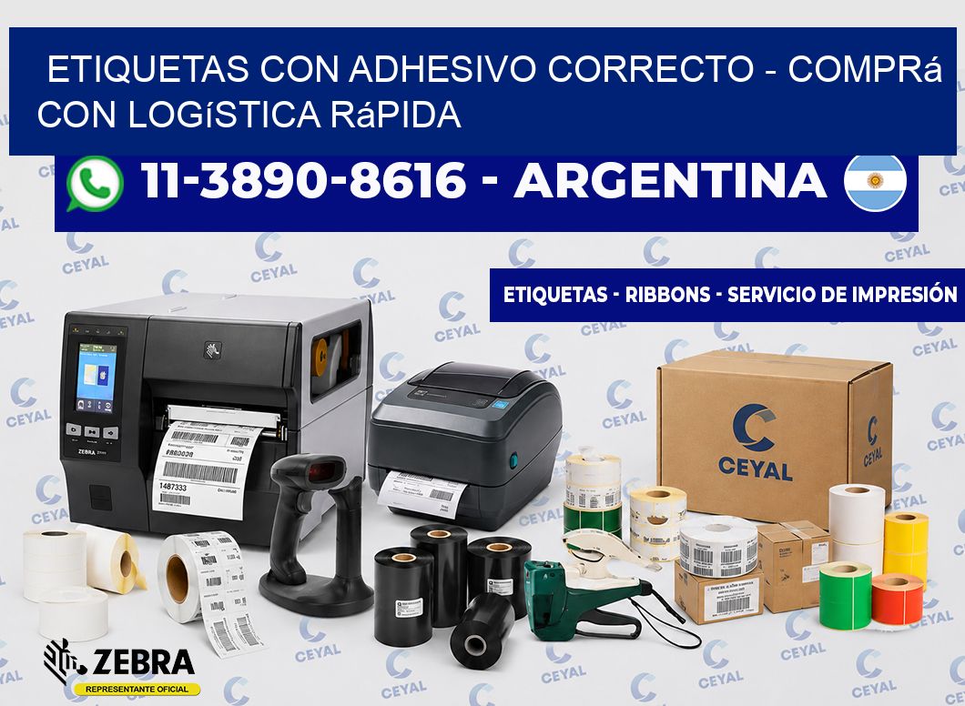 ETIQUETAS CON ADHESIVO CORRECTO - Comprá con logística rápida