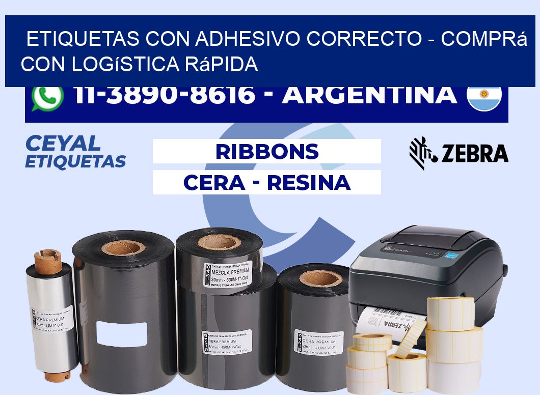ETIQUETAS CON ADHESIVO CORRECTO - Comprá con logística rápida
