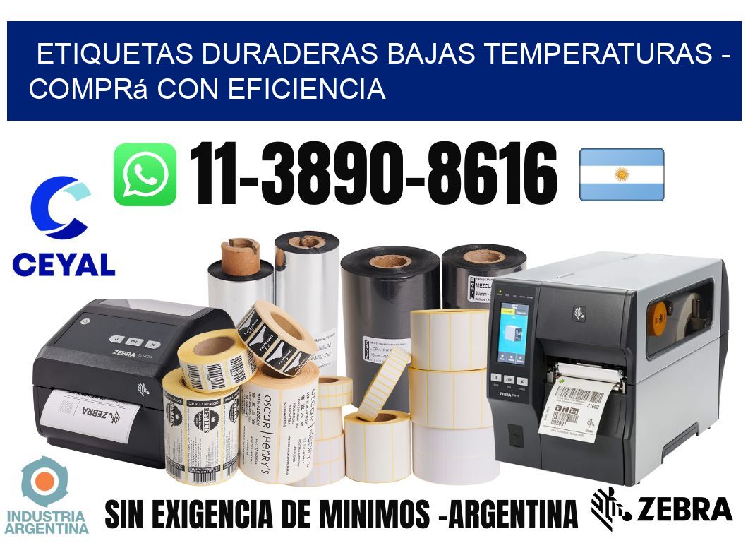ETIQUETAS DURADERAS BAJAS TEMPERATURAS - Comprá con eficiencia