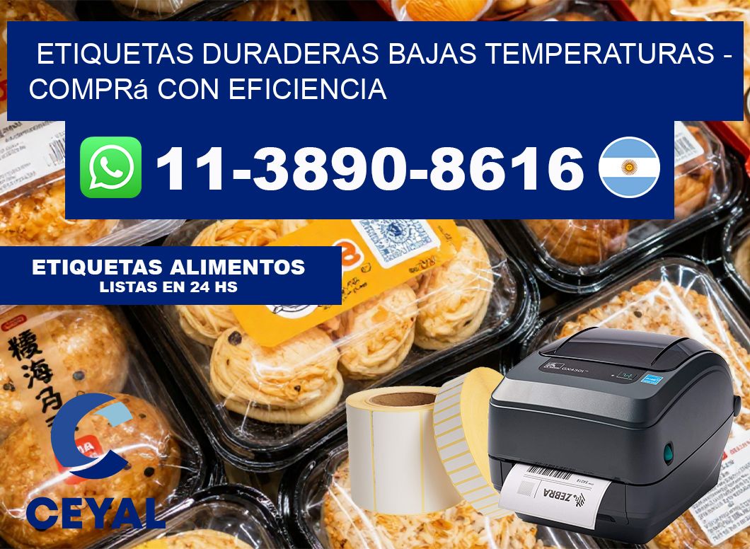 ETIQUETAS DURADERAS BAJAS TEMPERATURAS – Comprá con eficiencia