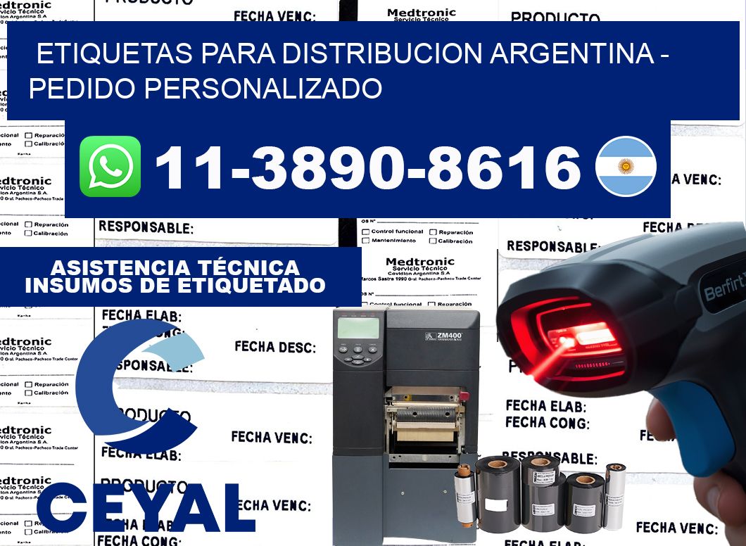 ETIQUETAS PARA DISTRIBUCION ARGENTINA - Pedido personalizado
