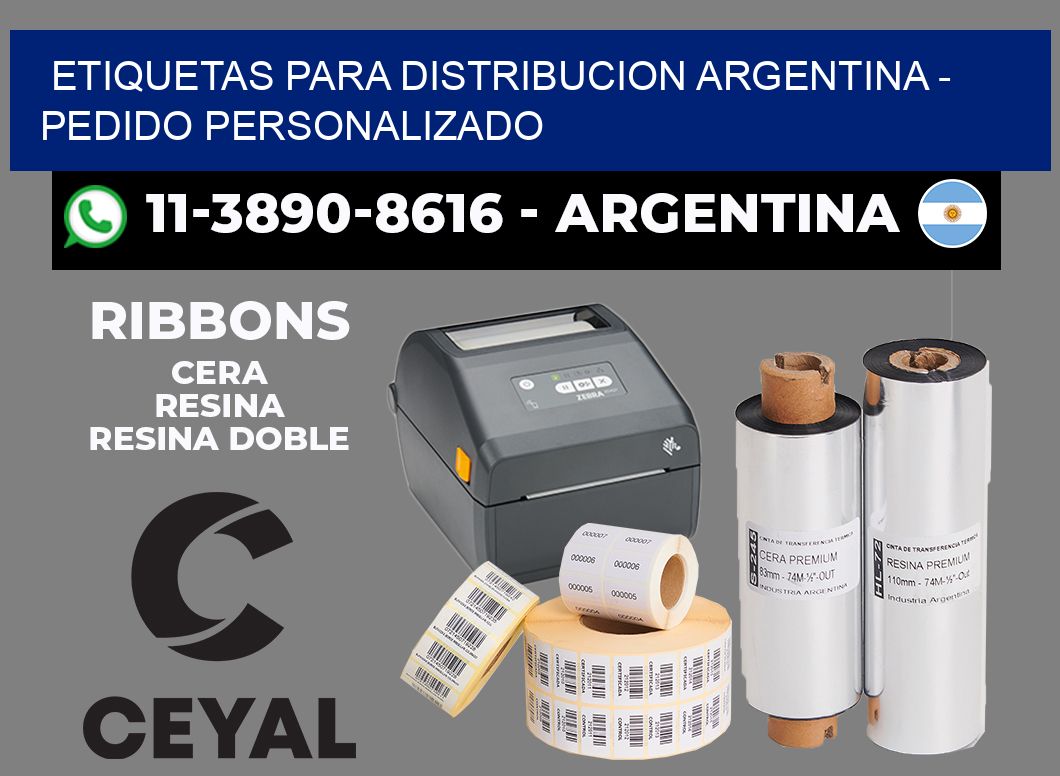 ETIQUETAS PARA DISTRIBUCION ARGENTINA - Pedido personalizado