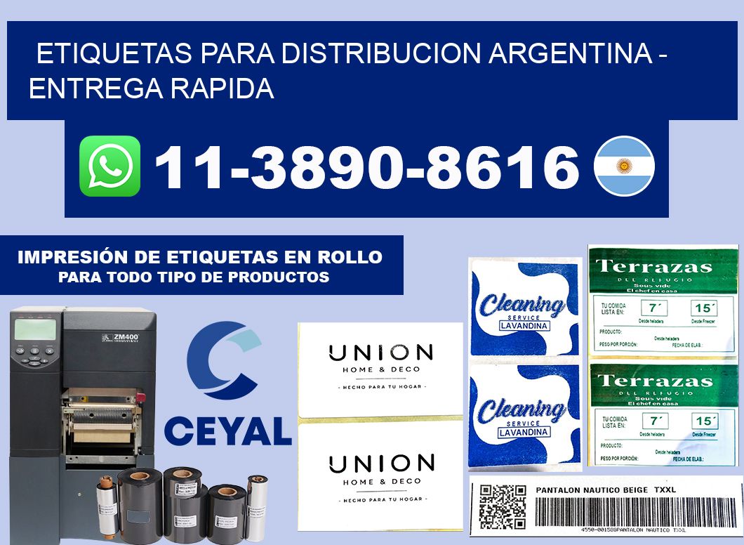 ETIQUETAS PARA DISTRIBUCION ARGENTINA - entrega rapida