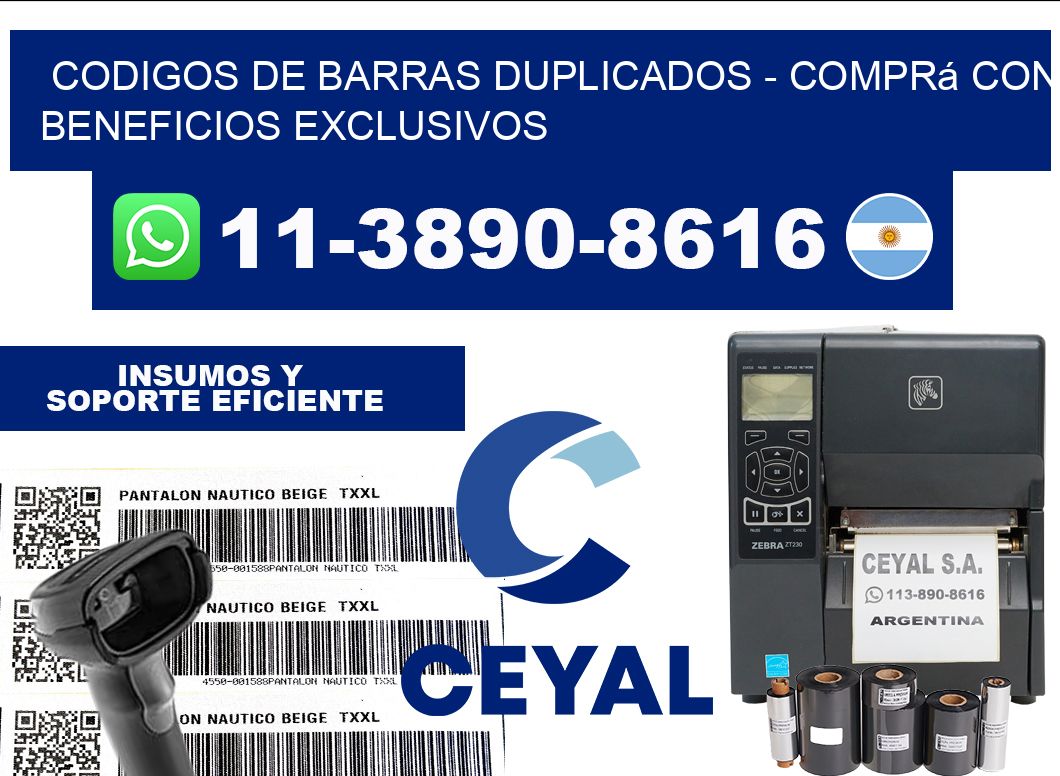 codigos de barras duplicados - Comprá con beneficios exclusivos