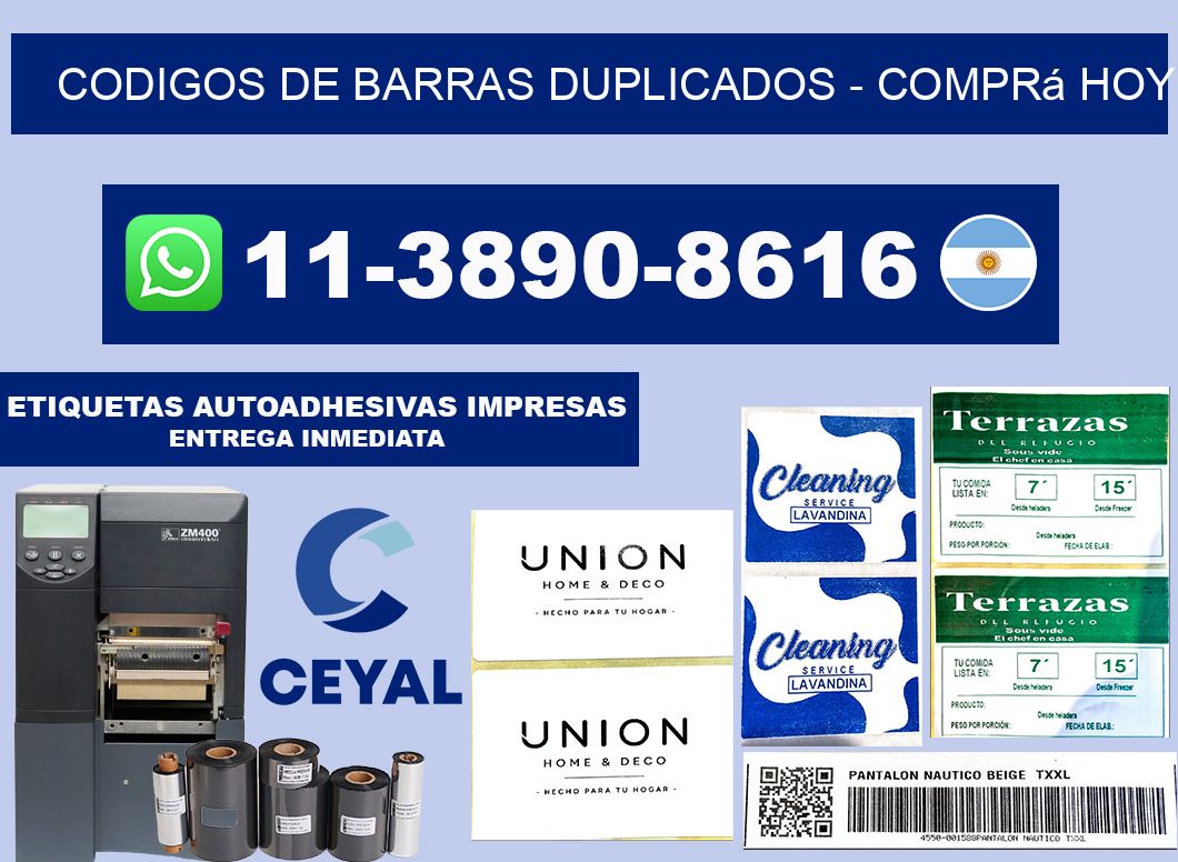 codigos de barras duplicados - Comprá hoy