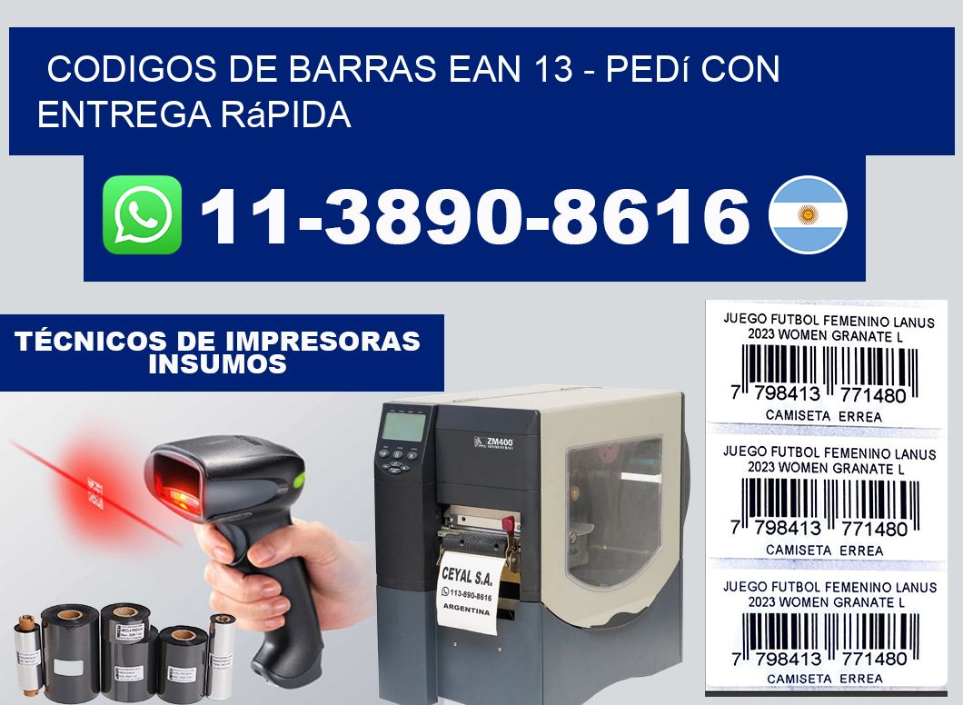codigos de barras ean 13 - Pedí con entrega rápida