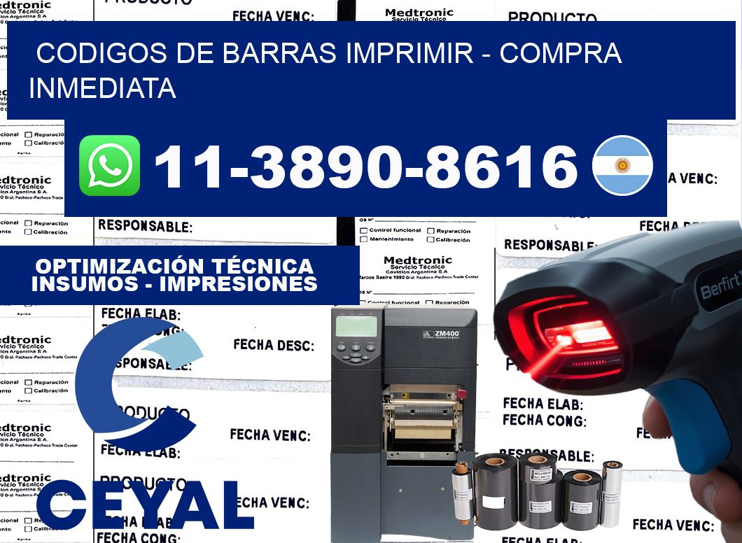 codigos de barras imprimir - Compra inmediata