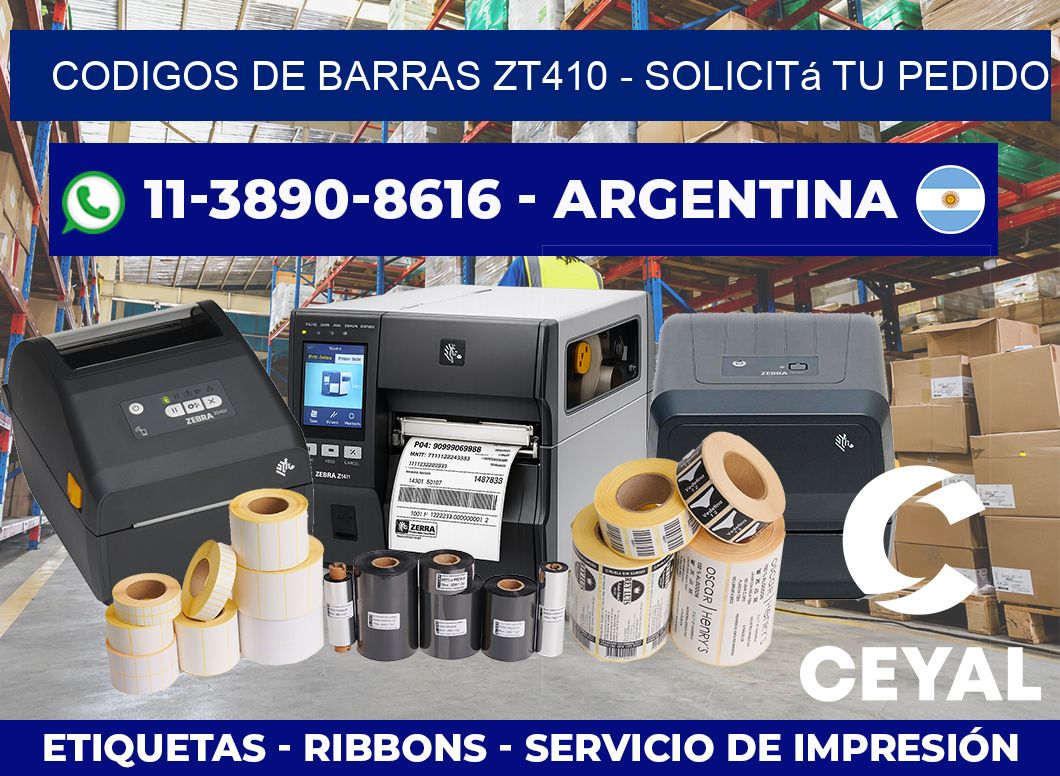 codigos de barras zt410 - Solicitá tu pedido