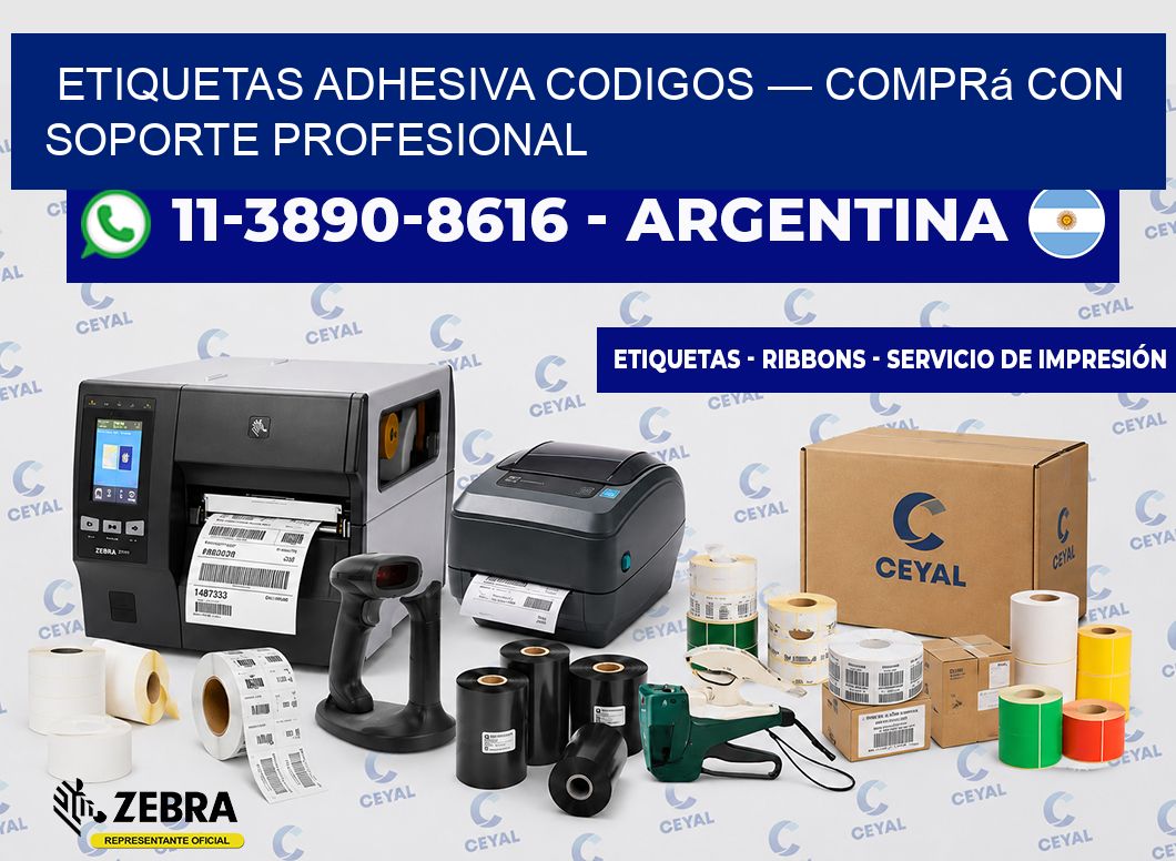 etiquetas adhesiva codigos — Comprá con soporte profesional