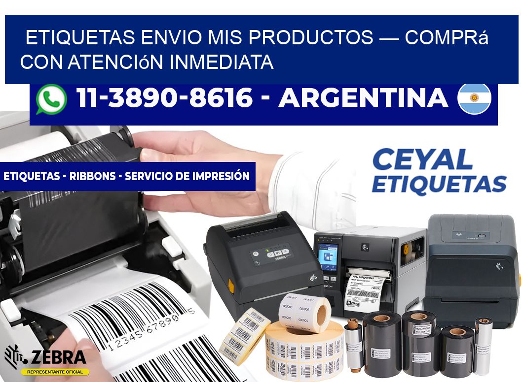 etiquetas envio mis productos — Comprá con atención inmediata