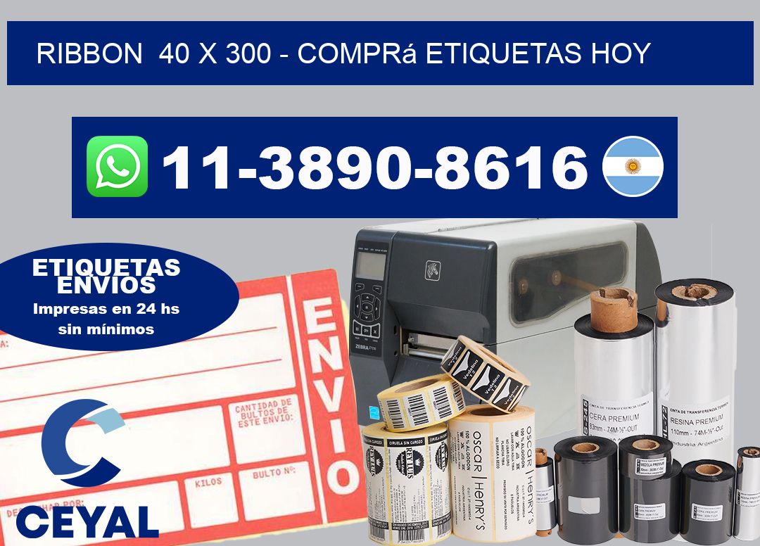 ribbon 40 x 300 - Comprá etiquetas hoy