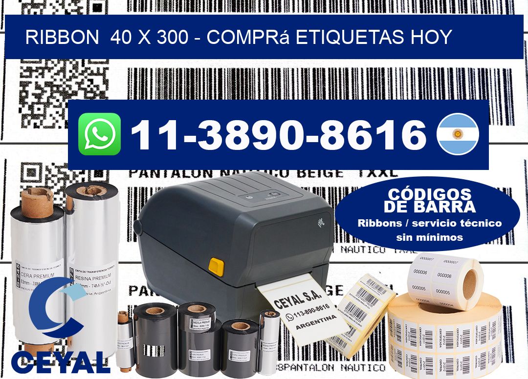 ribbon 40 x 300 - Comprá etiquetas hoy