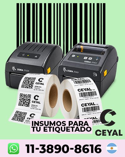 Códigos de barras para accesorios textiles ZEBRA ZD421