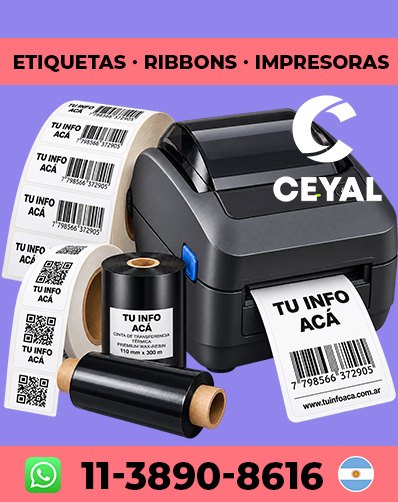 Impresión de códigos de barras textiles zebra GC420t