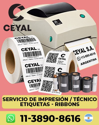 Impresión de códigos de barras textiles zebra GC420t